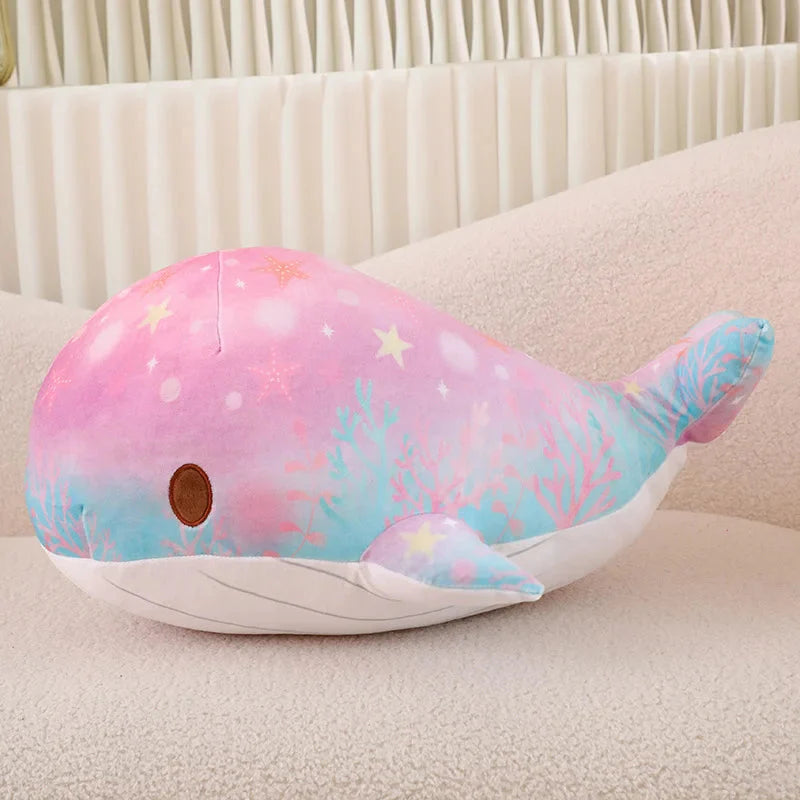Galaxy Starry Kawaii Blue Pink Whale Plushies-Kawaii Dream