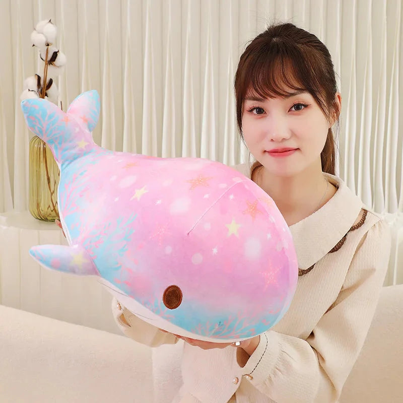 Galaxy Starry Kawaii Blue Pink Whale Plushies-Kawaii Dream