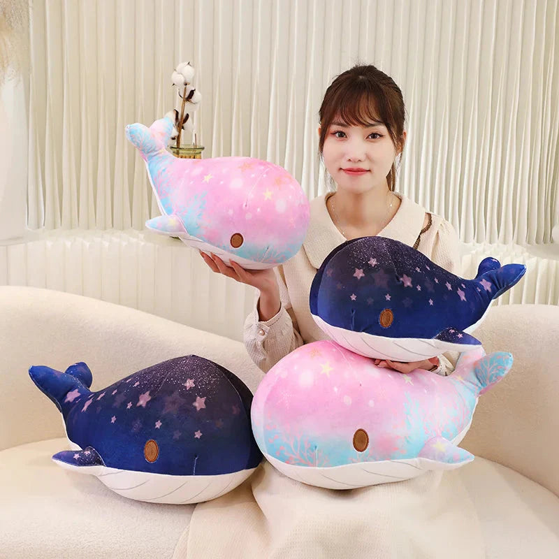 Galaxy Starry Kawaii Blue Pink Whale Plushies-Kawaii Dream