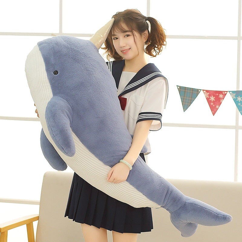 Giant Blue Pink Narwhal Plushies-Kawaii Dream