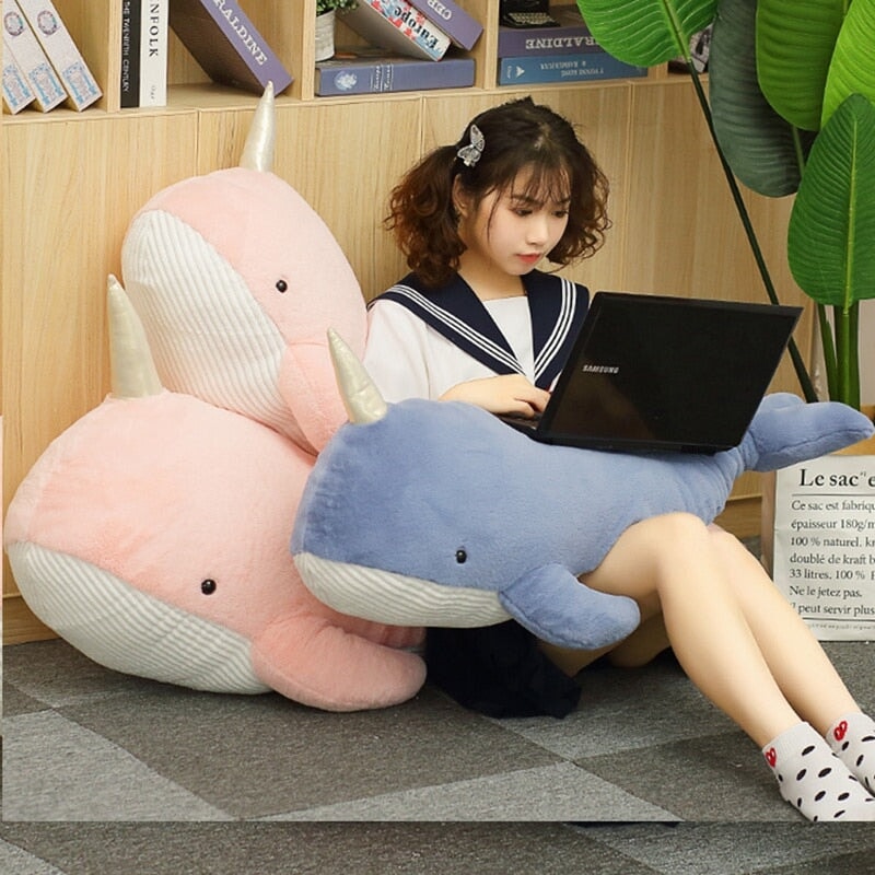 Giant Blue Pink Narwhal Plushies-Kawaii Dream