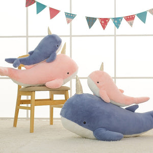 Giant Blue Pink Narwhal Plushies-Kawaii Dream