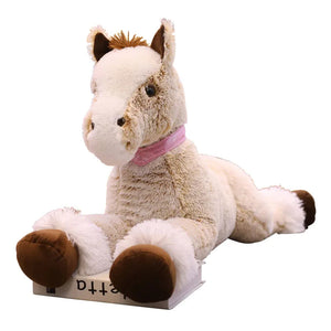 Giant Fluffy Brown Gray Horse Plushie-Kawaii Dream
