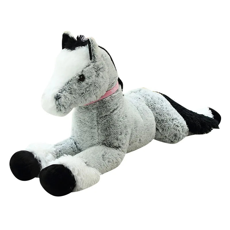 Giant Fluffy Brown Gray Horse Plushie-Kawaii Dream