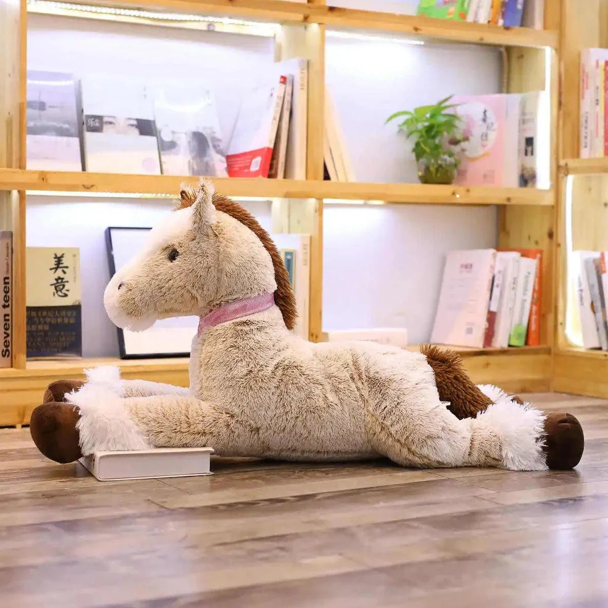 Giant Fluffy Brown Gray Horse Plushie-Kawaii Dream