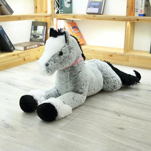 Giant Fluffy Brown Gray Horse Plushie-Kawaii Dream