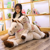 Giant Fluffy Brown Gray Horse Plushie-Kawaii Dream