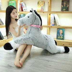 Giant Fluffy Brown Gray Horse Plushie-Kawaii Dream