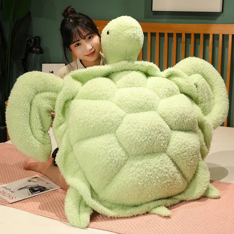 Giant Fluffy Cheerful Turtle Plushie-Kawaii Dream