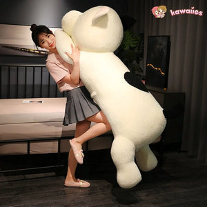 Giant Fluffy Spotty White Black Dog Plushie-Kawaii Dream