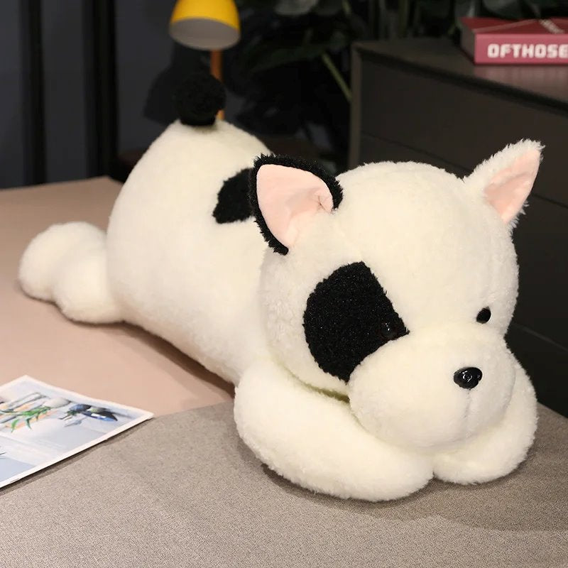 Giant Fluffy Spotty White Black Dog Plushie-Kawaii Dream