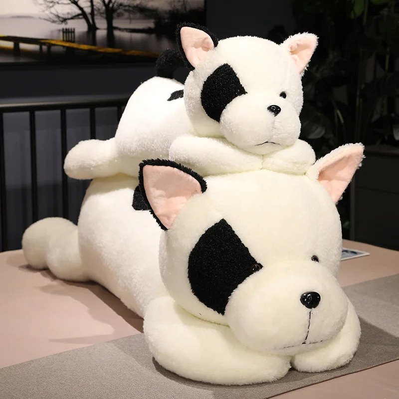 Giant Fluffy Spotty White Black Dog Plushie-Kawaii Dream