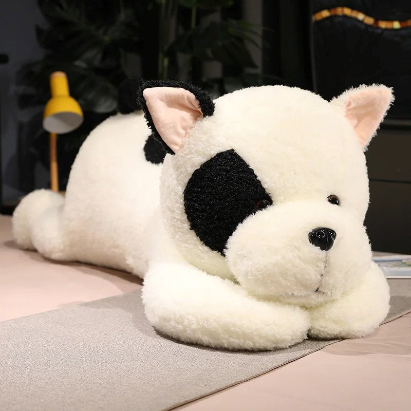 Giant Fluffy Spotty White Black Dog Plushie-Kawaii Dream