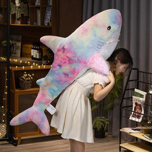 Giant Fuzzy Galaxy Shark Plushies-Kawaii Dream