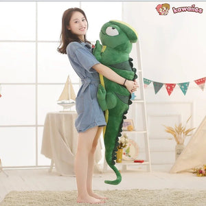 Giant Green Lizard Chameleon Plushie-Kawaii Dream