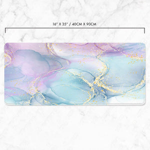 Glitter Rainbow Marble High Quality Large Mouse Pad-Kawaii Dream