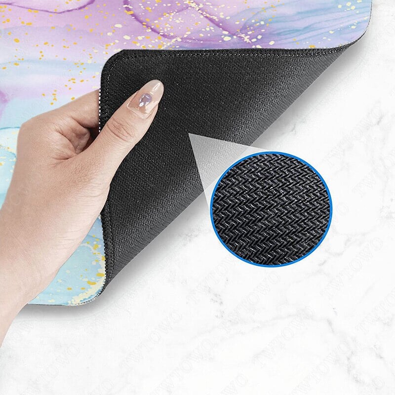 Glitter Rainbow Marble High Quality Large Mouse Pad-Kawaii Dream