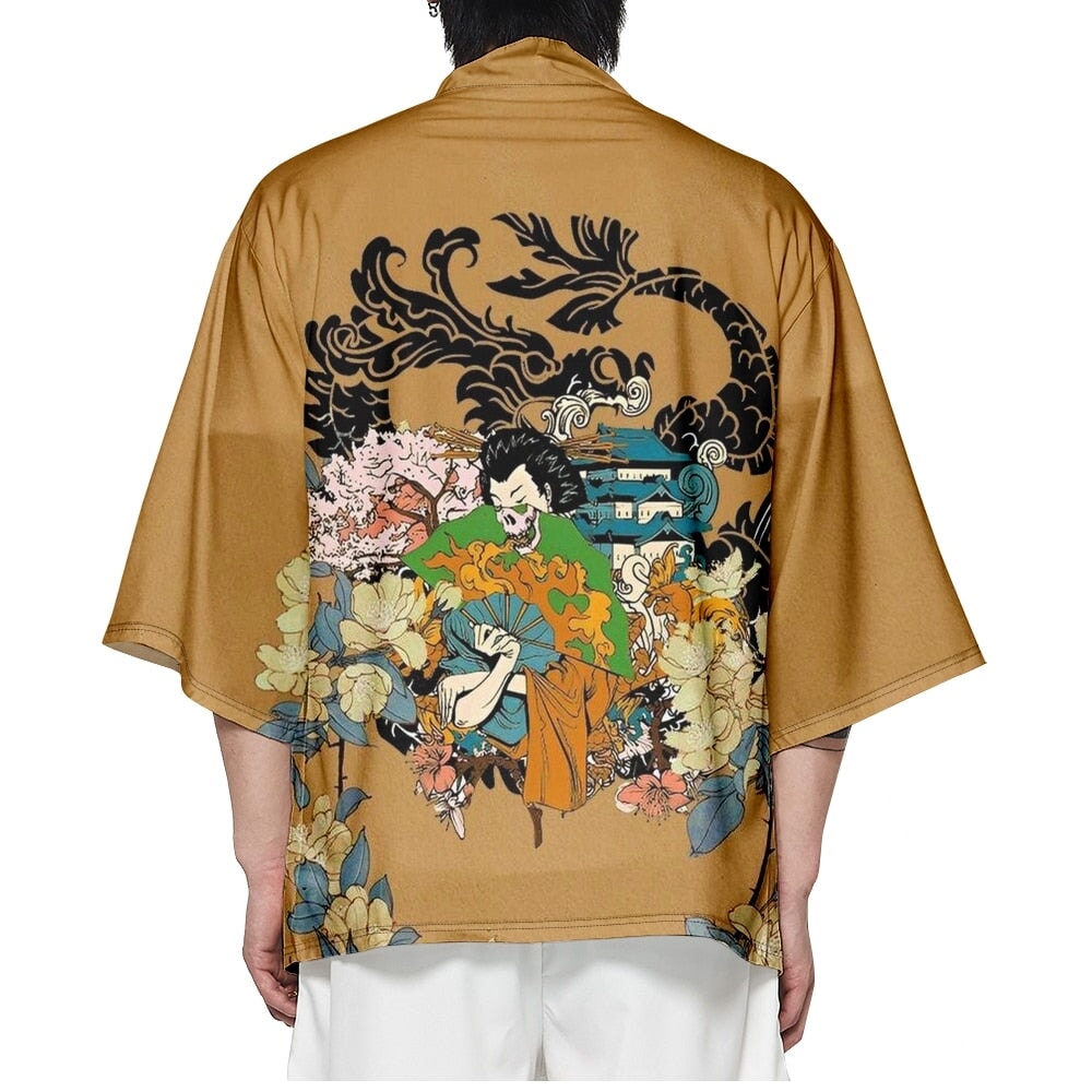 Golden Japanese Mystical Lady Kimono-Kawaii Dream