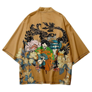 Golden Japanese Mystical Lady Kimono-Kawaii Dream