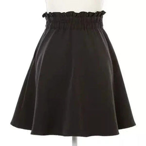 Gothic Black Heart Bow High Waist Mini Skirt-Kawaii Dream