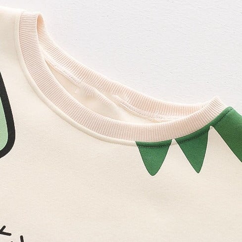 Green Dinosaur Long Sleeve Unisex Sweatshirts-Kawaii Dream