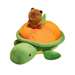 Green Orange Turtle Plush Backpack-Kawaii Dream