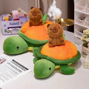 Green Orange Turtle Plush Backpack-Kawaii Dream