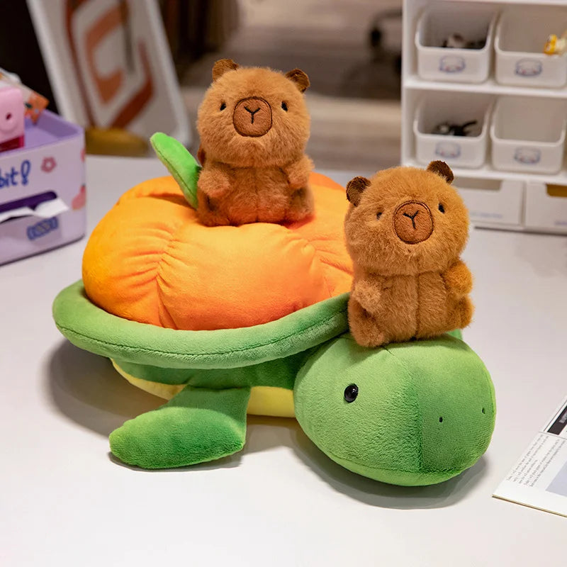 Green Orange Turtle Plush Backpack-Kawaii Dream
