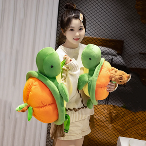 Green Orange Turtle Plush Backpack-Kawaii Dream