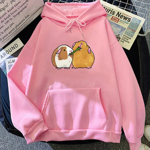 Guinea Pig Sharing is Caring Unisex Hoodie-Kawaii Dream