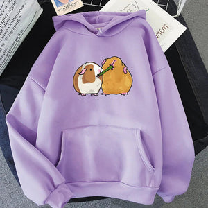 Guinea Pig Sharing is Caring Unisex Hoodie-Kawaii Dream