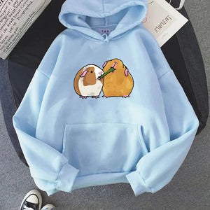 Guinea Pig Sharing is Caring Unisex Hoodie-Kawaii Dream