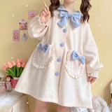 Sweet Lolita Sailor Bow Woolen Coat