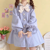 Sweet Lolita Sailor Bow Woolen Coat