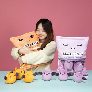 Halloween Bats Purple Orange Candy Bag Plushie-Kawaii Dream