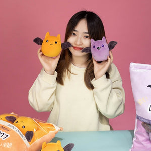 Halloween Bats Purple Orange Candy Bag Plushie-Kawaii Dream