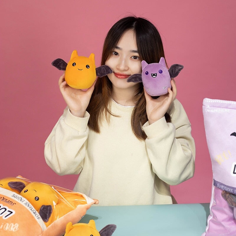 Halloween Bats Purple Orange Candy Bag Plushie-Kawaii Dream