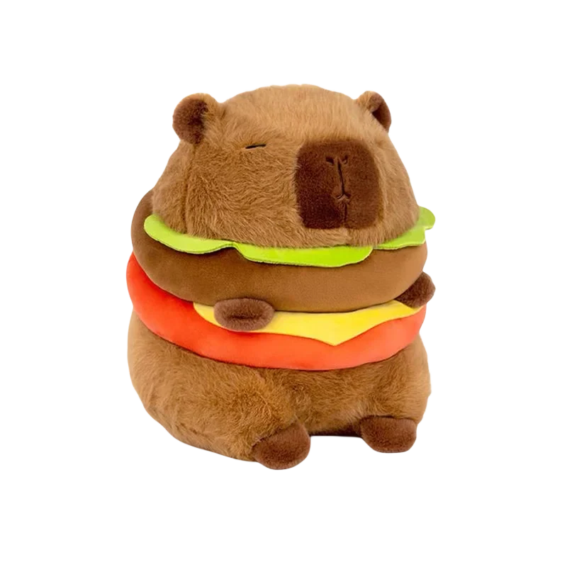 Hamburger Capybara Fluffy Plushie-Kawaii Dream