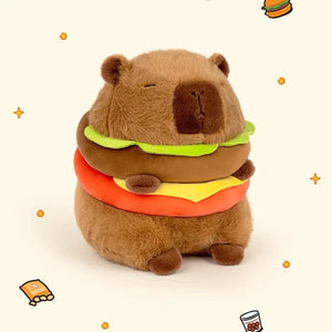 Hamburger Capybara Fluffy Plushie-Kawaii Dream