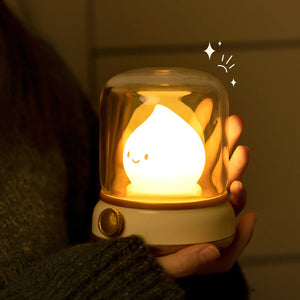 Happy Glowing Candle Flame LED Night Light-Kawaii Dream