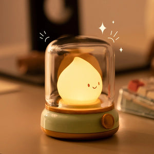 Happy Glowing Candle Flame LED Night Light-Kawaii Dream