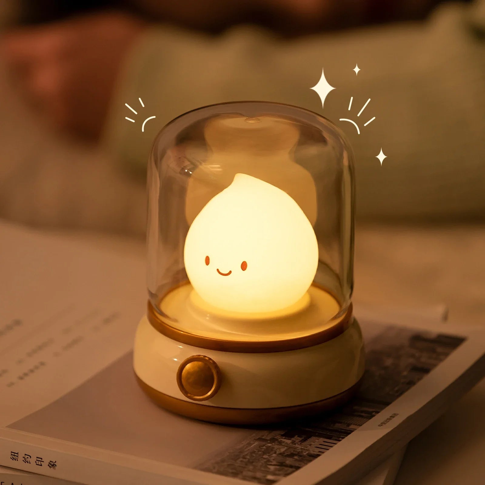 Happy Glowing Candle Flame LED Night Light-Kawaii Dream