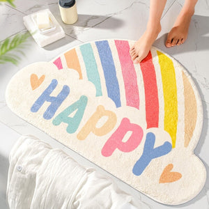 Happy Rainbow Cloud Non-Slip Bath Mat-Kawaii Dream