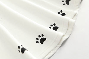 Harajuku Black Gray White Cat Hooded Cloak Coat-Kawaii Dream