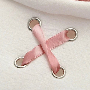 Harajuku Cute Two-tone Candy Floss Sakura Thick Women's Hoodie-Kawaii Dream