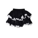 Harajuku Goth Ribbon Skirt Two Piece Set-Kawaii Dream