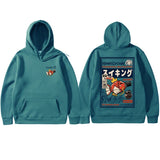 Harajuku Japanese Fish Konnichiwa Poster Unisex Hoodie-Kawaii Dream