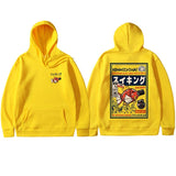 Harajuku Japanese Fish Konnichiwa Poster Unisex Hoodie-Kawaii Dream