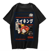 Harajuku Japanese Fish Konnichiwa Poster Unisex Tee-Kawaii Dream
