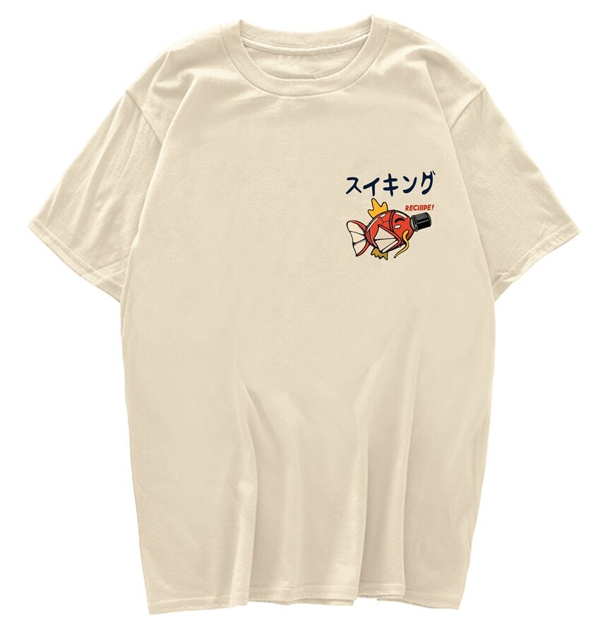 Harajuku Japanese Fish Konnichiwa Poster Unisex Tee-Kawaii Dream